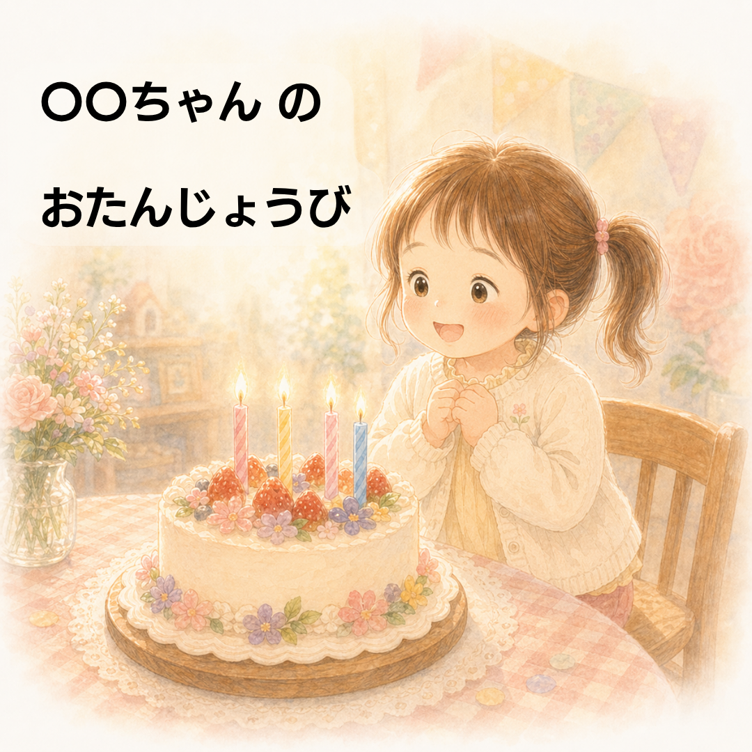 おたんじょうびの絵本 表紙